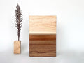 Maple and Walnut Cremation Urn with Nesting KeepsakeTray