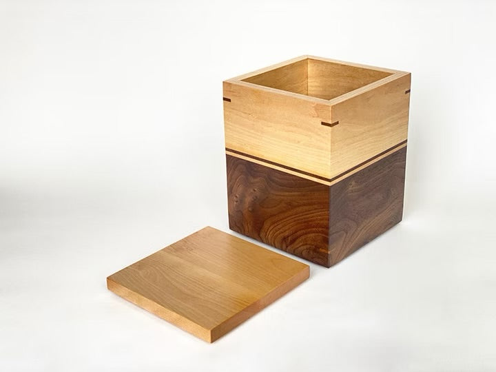 Birch and Walnut Cremation Urn