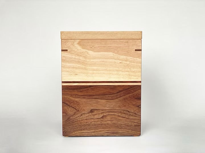 Birch and Walnut Cremation Urn