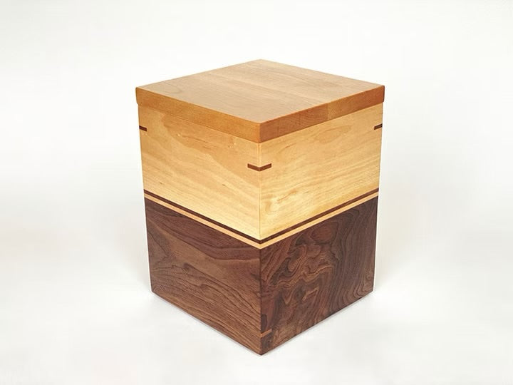 Birch and Walnut Cremation Urn