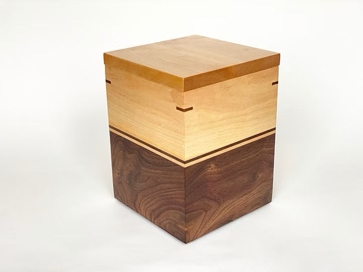 Birch and Walnut Cremation Urn