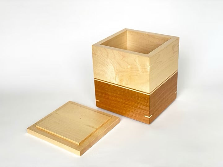 Maple and White Oak Cremation Urn