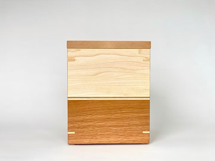 Maple and White Oak Cremation Urn