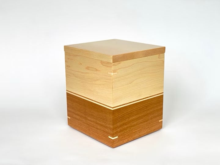 Maple and White Oak Cremation Urn
