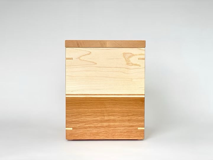 Maple and White Oak Cremation Urn