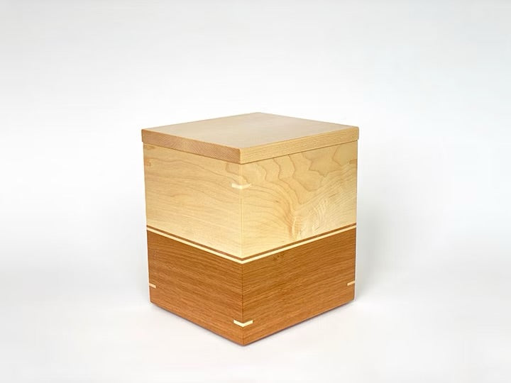 Maple and White Oak Cremation Urn