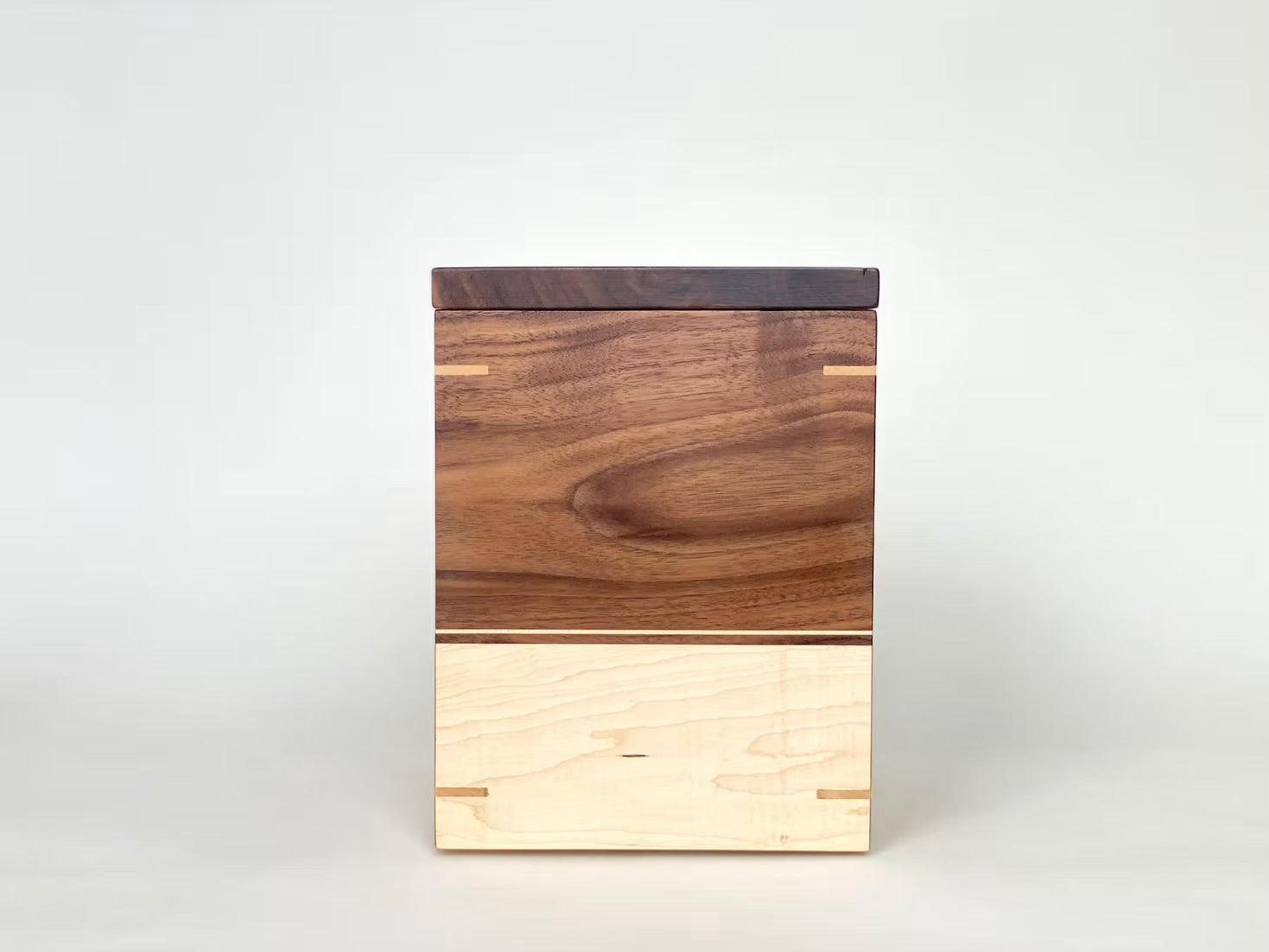 Walnut and Maple Cremation Urn